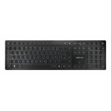 CHERRY KW 9100 SLIM clavier Universel RF sans fil + Bluetooth QWERTY Portuguais Noir, Gris