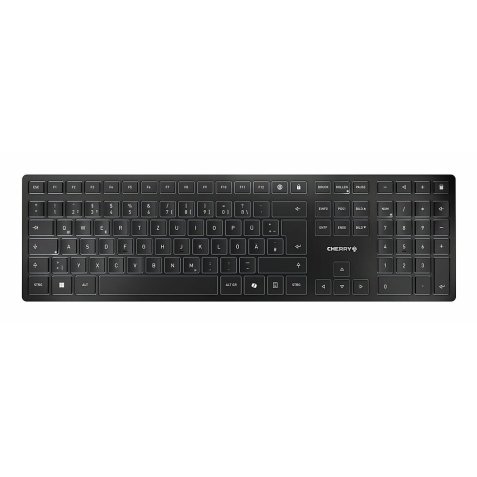 CHERRY KW 9100 SLIM clavier Universel RF sans fil + Bluetooth QWERTY Portuguais Noir, Gris