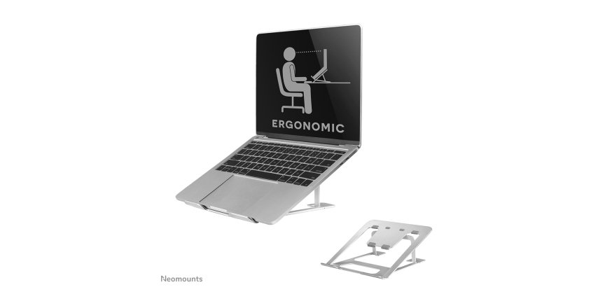 Neomounts NSLS085SILVER Support pour ordinateur portable 10-17" - pliable - compact - universel