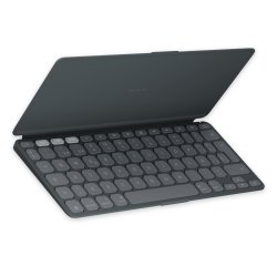 Logitech Keys-To-Go 2, teclado inalámbrico portátil para iPad con tapa integrada, estilizado y compacto, para iPad, iPhone, Mac y Apple TV, para alternar fácilmente entre dispositivos, Grafite