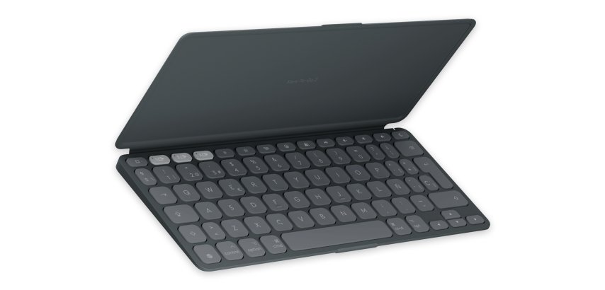 Logitech Keys-To-Go 2, teclado inalámbrico portátil para iPad con tapa integrada, estilizado y compacto, para iPad, iPhone, Mac y Apple TV, para alternar fácilmente entre dispositivos, Grafite