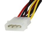 StarTech.com Câble répartiteur d'alimentation en Y LP4 vers 2 SATA à angle droit et verrouillage 30 cm - LP4 4 broches vers deux SATA