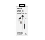 Celly UP1100TYPEC Cuffie Cablato In-ear Musica e Chiamate USB tipo-C Nero