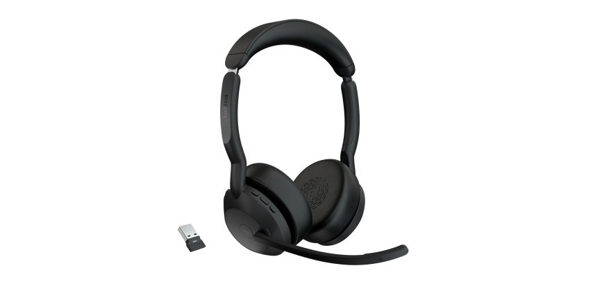 Jabra Evolve2 55 Casque Sans fil Arceau Bureau/Centre d'appels USB Type-C Bluetooth Socle de chargement