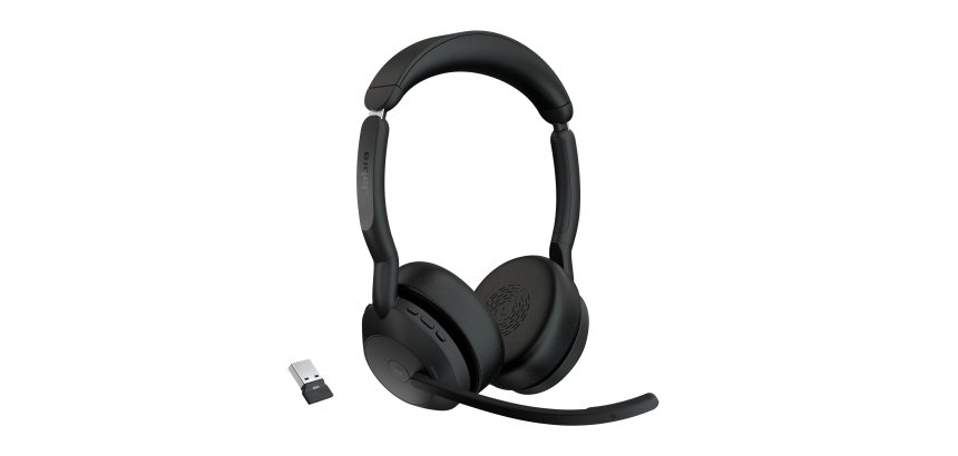 Jabra Evolve2 55 Auriculares Inalámbrico Diadema Oficina/Centro de llamadas USB Tipo C Bluetooth Base de carga
