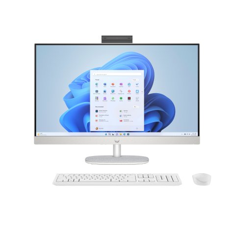 HP 27-cr0008nf Intel® Core™ i5 i5-1335U 68,6 cm (27") 1920 x 1080 pixels PC All-in-One 16 Go DDR4-SDRAM 512 Go SSD Windows 11 Home Wi-Fi 6 (802.11ax) Blanc