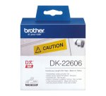 Ruban papier adhésif continu Noir/Jaune largeur 62mm / longueur 15m DK22606