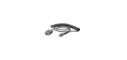Zebra CBA-RF2-C09ZAR cable de serie Negro 2,8 m RS232 DB9