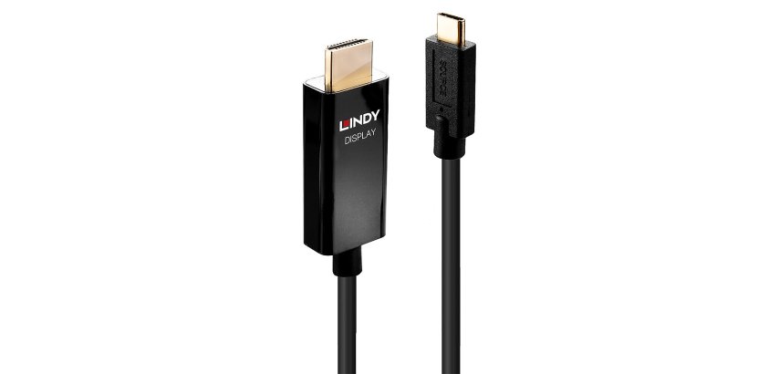Lindy 43293 adaptador de cable de vídeo 3 m USB Tipo C HDMI tipo A (Estándar) Negro