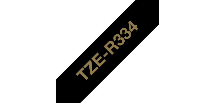 Brother TZE-R334 nastro per etichettatrice Oro su nero