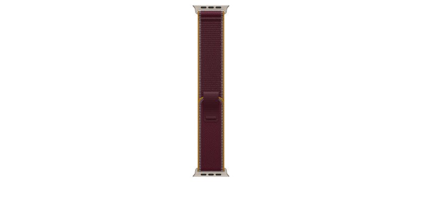 Apple Boucle Trail bordeaux 49 mm - M/L - Finition titane naturel