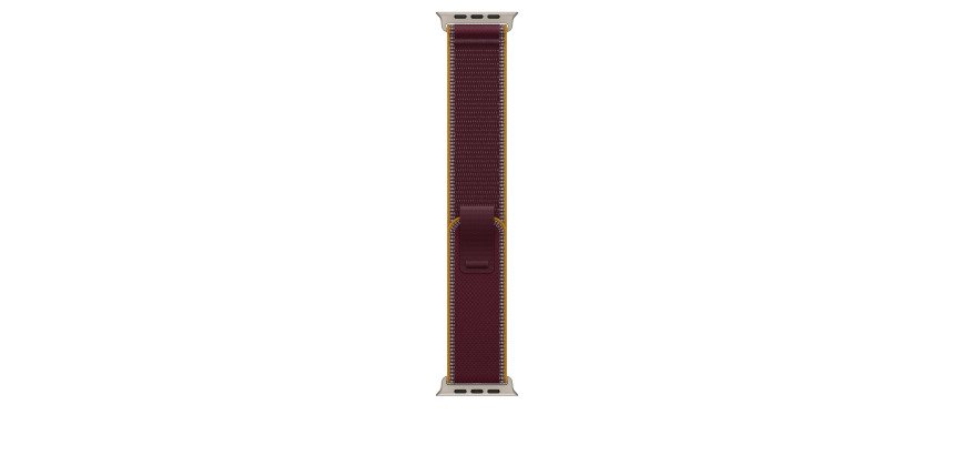 Apple Boucle Trail bordeaux 49 mm - M/L - Finition titane naturel
