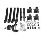 StarTech.com Desk Mount Quad Monitor Arm - Ergonomic VESA 4 Monitor Mount 2x2 up to 27" (17.6lb/8kg) - Articulating & Height Adjustable Pole Mount - Tilt/Swivel/Rotate LCD/LED Screen - Desk Clamp/Grommet