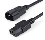 StarTech.com Rallonge Électrique de 1m, C14 à C13, 10A 125V, 18AWG, Rallonge de Cordon d'Alimentation pour Ordinateur, Câble d'Alimentation CA IEC-320-C14 à IEC-320-C13 pour Alimentation Électrique, UL Listed