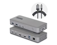 StarTech.com Station d'Accueil USB-C à Deux Écrans, HDMI, 4K 60Hz, Recharge d'Ordinateur Portable 100 W, 1 GbE, Sans Pilote, Station d'Accueil Multi-Écrans pour Windows