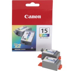 Canon BCI-15 Colour Twin Pack - 2-pack - color (cyan, magenta, yellow) - original - ink tank