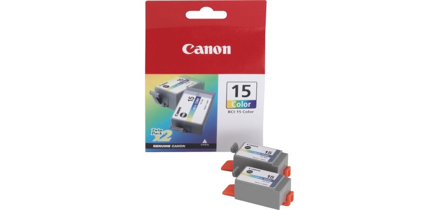 Canon BCI-15 Colour Twin Pack - 2er-Pack - Farbe (Cyan, Magenta, Gelb) - original - Tintenbehälter