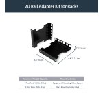 StarTech.com Server Rack Depth Extender - 2U - 4in / 10 cm - TAA Compliant - Recessed Rack Adapter - Rack Mount Adapter Kit - Network Rack Extender