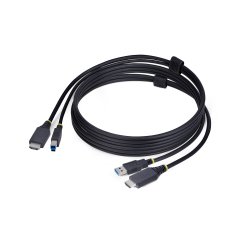StarTech.com Câble KVM HDMI de 1,8m et USB 5Gbps, 4K 60Hz, Câble Combo HDMI 2.0 et USB pour Commutateurs/Switchs KVM