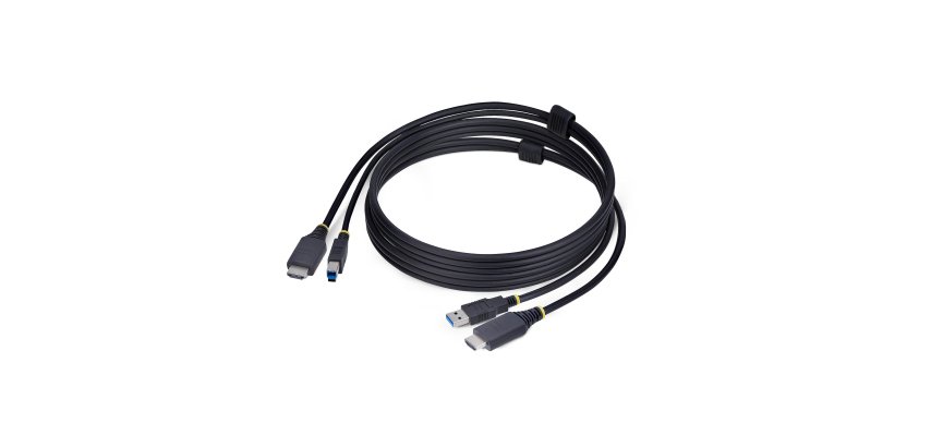 StarTech.com Câble KVM HDMI de 1,8m et USB 5Gbps, 4K 60Hz, Câble Combo HDMI 2.0 et USB pour Commutateurs/Switchs KVM
