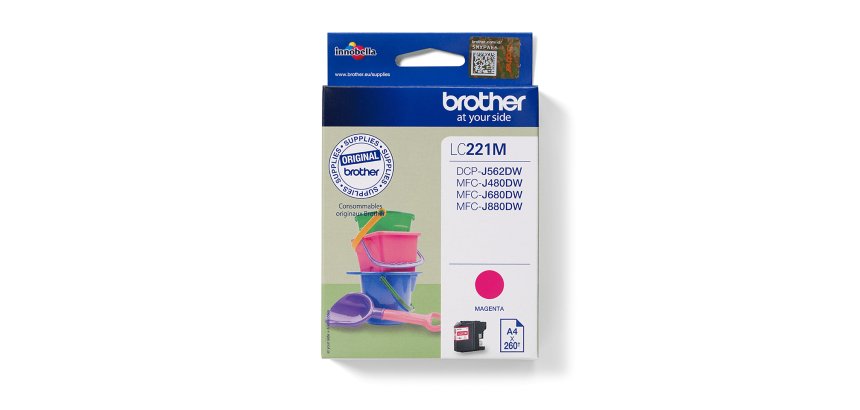 Brother LC221M inktcartridge 1 stuk(s) Origineel Magenta