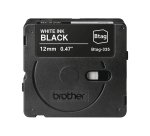 Brother BTAG-335 - Ruban adhésif blanc sur noir, 12 mm de large, non laminé