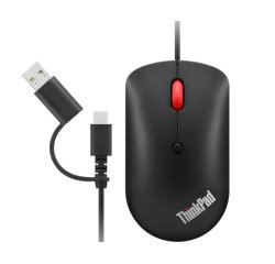Lenovo 4Y51D20850 mouse Ufficio Ambidestro USB tipo-C Ottico 2400 DPI