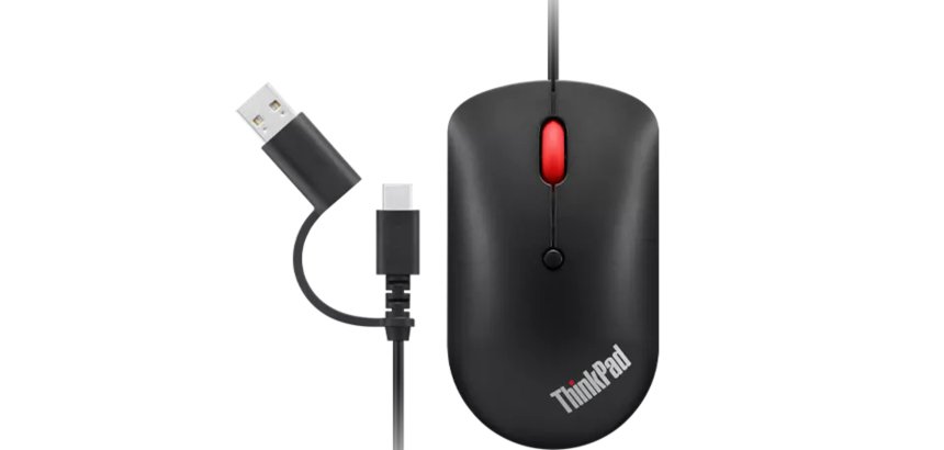 Lenovo 4Y51D20850 souris Bureau Ambidextre USB Type-C Optique 2400 DPI