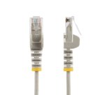 StarTech.com Câble Ethernet CAT6 Gris Fin de 15m, Sans Accroc, 100W PoE, UTP, LSZH, Fil de Cuivre Pur 28AWG, Cordon Patch Réseau RJ45 avec Serre-Câble, Contrôlé Fluke