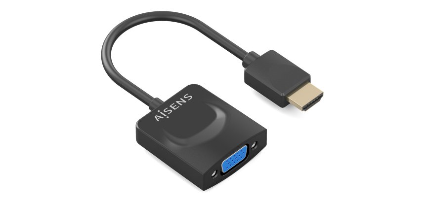 AISENS Conversor HDMI a SVGA, HDMI A/M-SVGA/H, Negro, 15?m