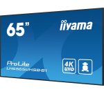 iiyama LH6565UHSB-B1 Écran d'affichage dynamique En forme de kiosk 163,8 cm (64.5") LED Wifi 800 cd/m² 4K Ultra HD Noir Intégré dans le processeur Android 11 24/7
