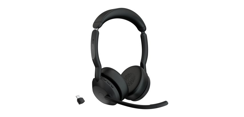 Jabra Evolve2 55 Casque Sans fil Arceau Bureau/Centre d'appels USB Type-C Bluetooth Socle de chargement