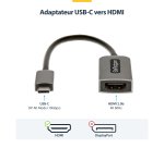 StarTech.com Adaptateur USB C vers HDMI - Vidéo 4K 60Hz, HDR10 - Adaptateur Dongle USB vers HDMI 2.0b - USB Type-C DP Alt Mode vers Écrans/Affichage/TV HDMI - Convertisseur USB C vers HDMI