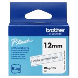Brother BTAG-135 ruban d'étiquette Blanc sur transparent