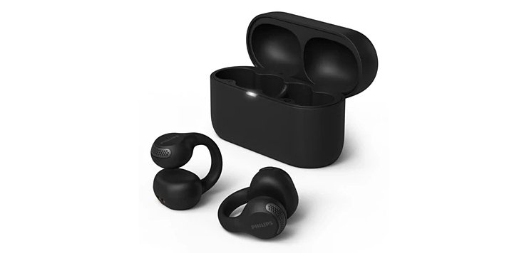 Philips Serie 2000 TAQ2000BK Auricolare True Wireless Stereo (TWS) clip auricolare, A orecchio aperto Musica e Chiamate Bluetooth Nero