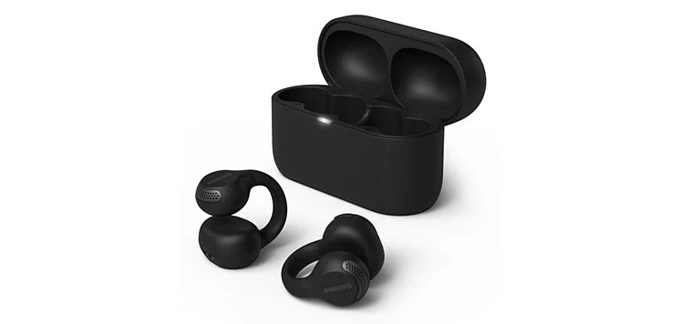 Philips Serie 2000 TAQ2000BK Auricolare True Wireless Stereo (TWS) clip auricolare, A orecchio aperto Musica e Chiamate Bluetooth Nero