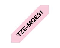 Brother TZEMQE31 cinta para impresora de etiquetas Negro sobre rosa TZe