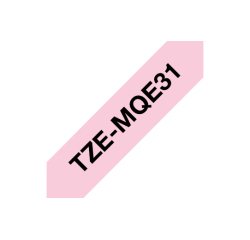 Brother TZEMQE31 cinta para impresora de etiquetas Negro sobre rosa TZe