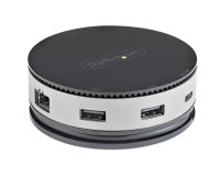StarTech.com Adaptateur Multiport USB-C - Mini Dock USB 3.1 Gen 2 10Gbps Type-C avec 4K 60Hz HDMI/DisplayPort ou 1080p VGA - 75W PD Passthrough, Hub USB 3 Ports, GbE - Station d'Accueil Mobile