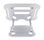 StarTech.com Laptop Stand for Desk, Ergonomic Laptop Stand Adjustable Height, Aluminum, Portable, Supports up to 22lb (10kg), Foldable Laptop Holder for Desk - Angled Notebook Computer Riser/Lift