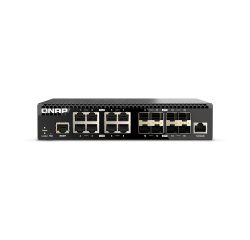 QNAP QSW-M3216R-8S8T switch Gestionado L2/L3 10G Ethernet (100/1000/10000) 1U Negro
