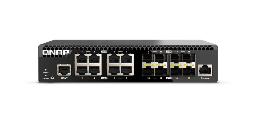 QNAP QSW-M3216R-8S8T commutateur réseau Géré L2/L3 10G Ethernet (100/1000/10000) 1U Noir