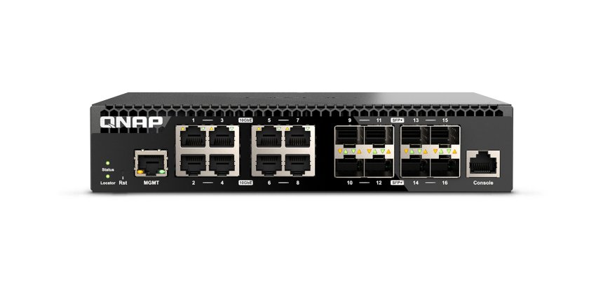 QNAP QSW-M3216R-8S8T commutateur réseau Géré L2/L3 10G Ethernet (100/1000/10000) 1U Noir
