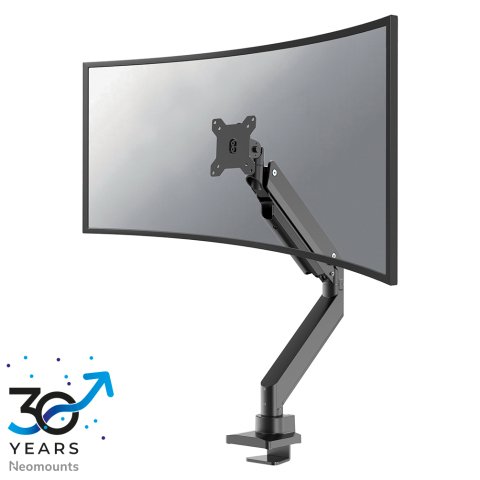 Neomounts NM-D775BLACKPLUS Brazo de monitor 10-49" - resorte de gas - Topfix - Tope-a-180°