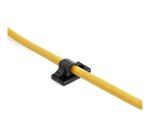 StarTech.com 100 Pinces Attache Câbles Adhésives Noir, Organiseur Câbles Réseau/Ethernet/Bureau/Ordinateur, Range Câbles Bureau Autocollant, Pince Nylon Autocollante Ignifugée UL/94V-2