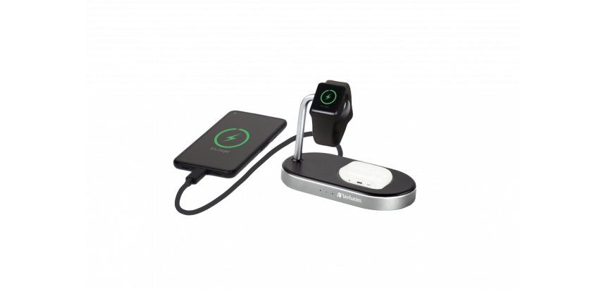 Verbatim WCS-02 Universal Schwarz USB Kabelloses Aufladen Schnelles Laden Innenbereich