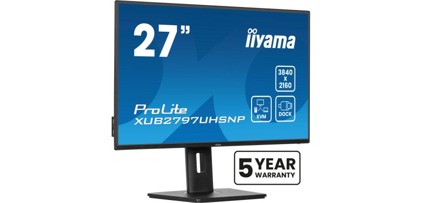 iiyama ProLite XUB2797UHSNP-B1 écran plat de PC 68,6 cm (27") 3840 x 2160 pixels 4K Ultra HD LED Noir