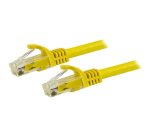 StarTech.com Câble réseau Cat6 Gigabit UTP sans crochet de 15m - Cordon Ethernet RJ45 anti-accroc - M/M - Jaune