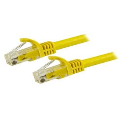 StarTech.com Câble réseau Cat6 Gigabit UTP sans crochet de 15m - Cordon Ethernet RJ45 anti-accroc - M/M - Jaune