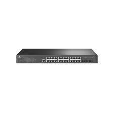 TP-Link JetStream TL-SG3428X-UPS commutateur réseau Géré L2+/L3 Gigabit Ethernet (10/100/1000) 1U Noir